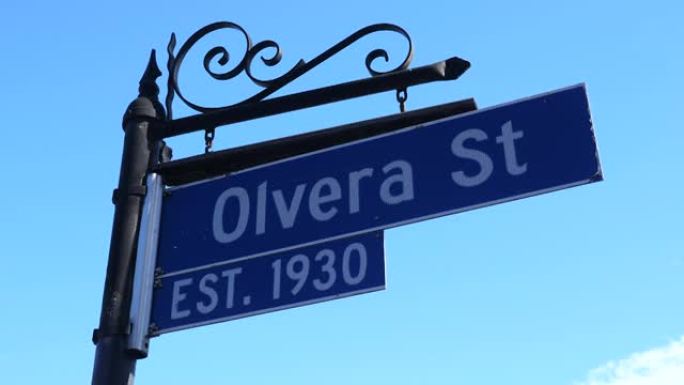 加州洛杉矶奥尔维拉街公共标志