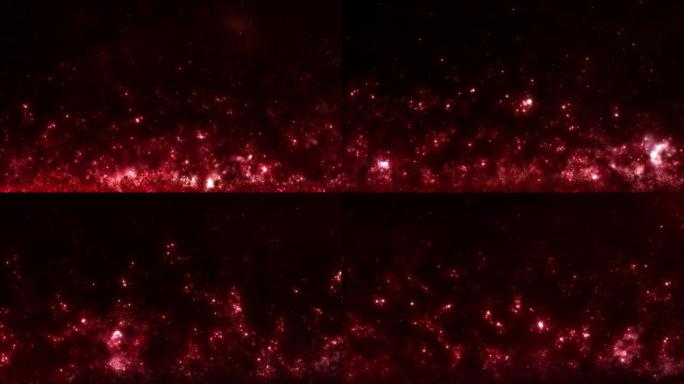 抽象红色上升照明量子余烬粒子循环背景