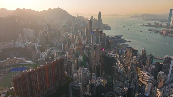 4K正版-航拍香港维多利亚城市景观05
