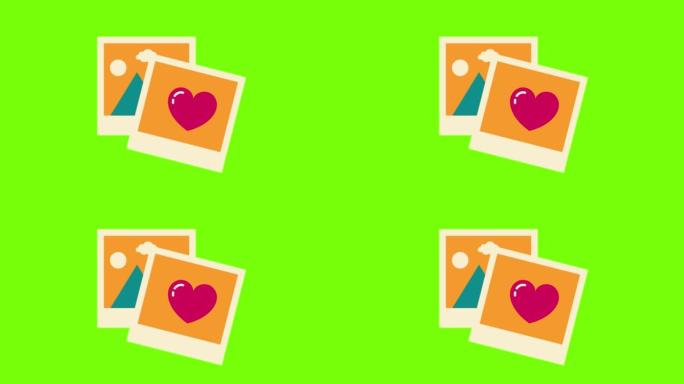 绿屏上宝丽来的2d动画