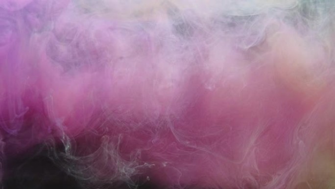 彩色烟雾飞溅过渡效果墨水水粉色