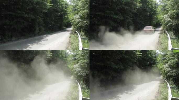 高速运转的机器产生的尘雾