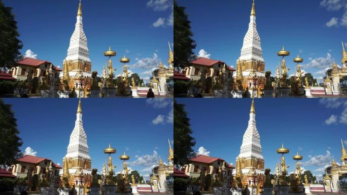 那空佛教寺庙。2021年10月29日泰国那空拍侬。游客的热门目的地。