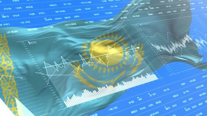 哈萨克斯坦国旗-国家报告，图表，数据，信息图表