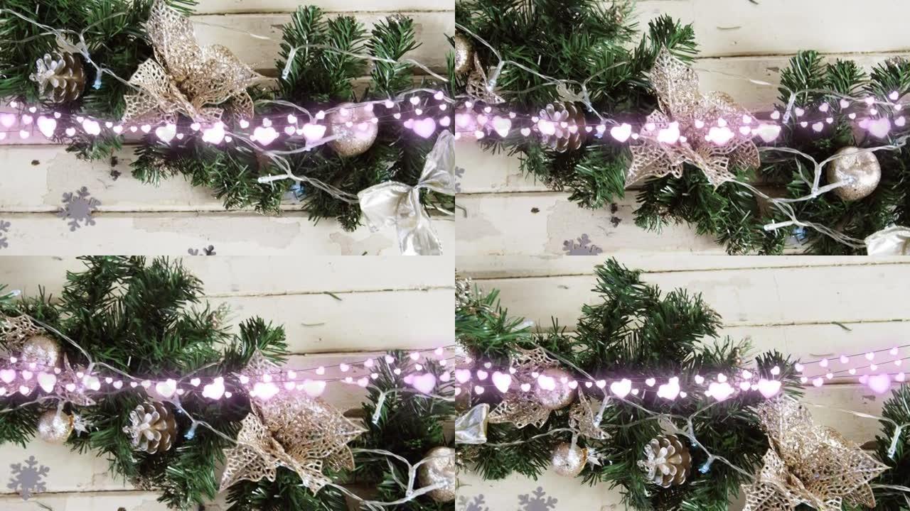 心弦灯和圣诞装饰品的动画