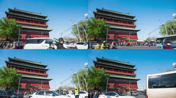 北京中轴线｜鼓楼大街人山人海延时摄影