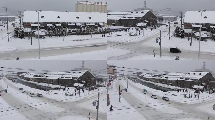 日本花灯在小樽雪光径节，位于日本北海道小樽。