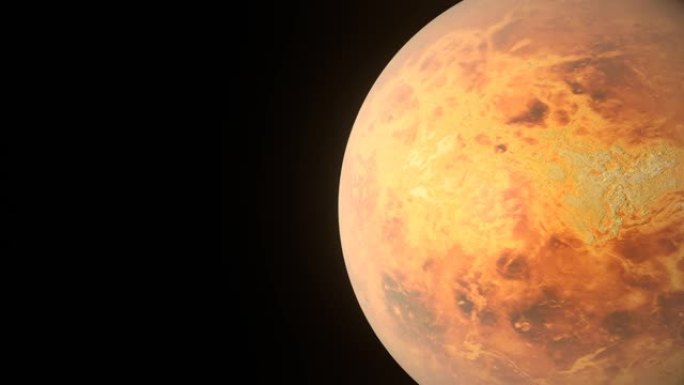 旋转行星金星。全息科技地球旋转未来空间站
