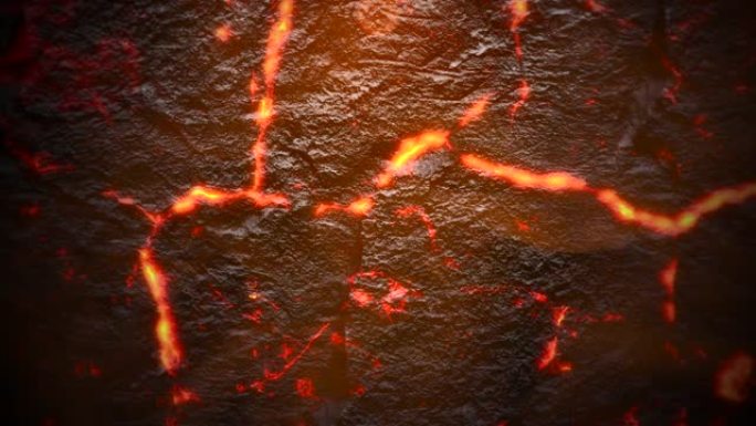 炽热的熔岩和火