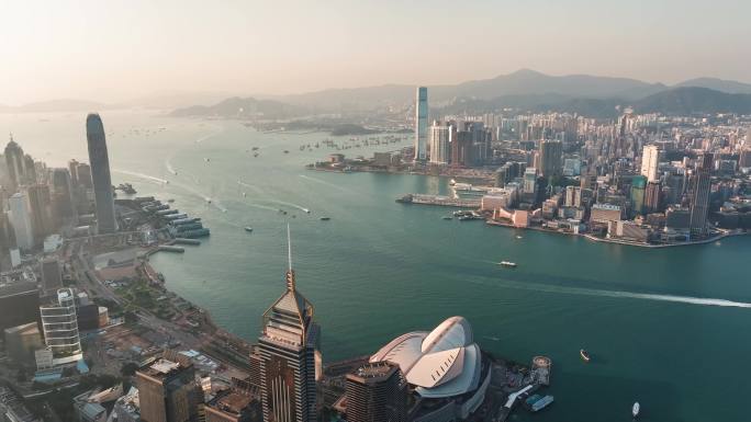 4K正版-航拍香港维多利亚城市景观08