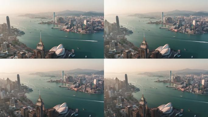 4K正版-航拍香港维多利亚城市景观08