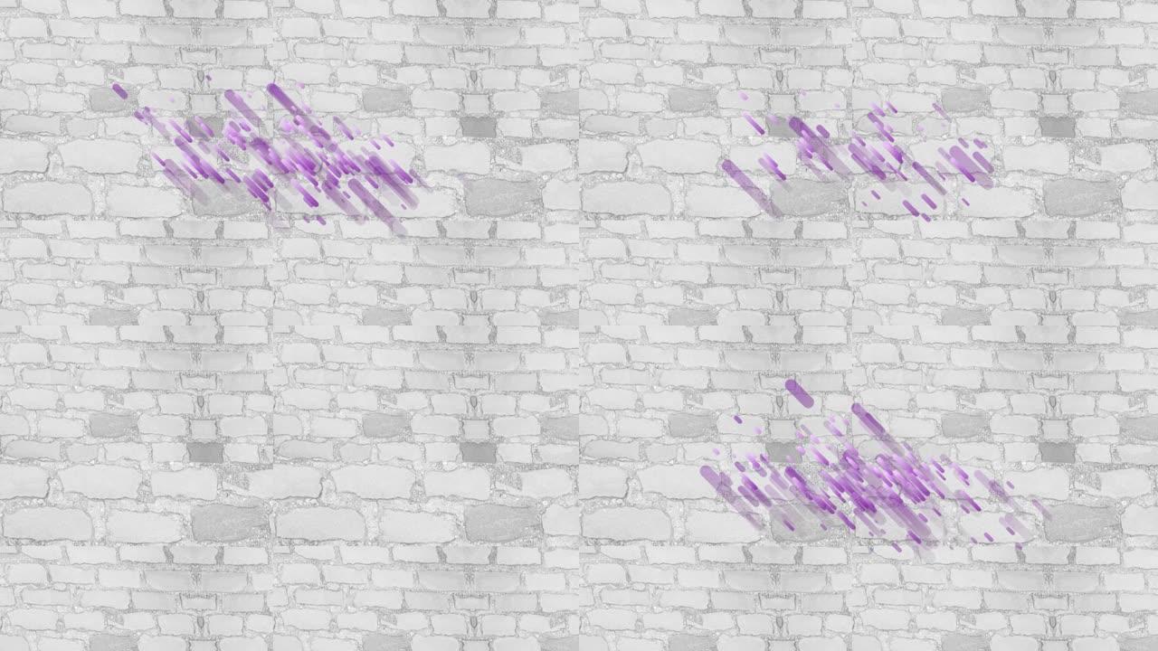 白色背景上的紫光轨迹动画