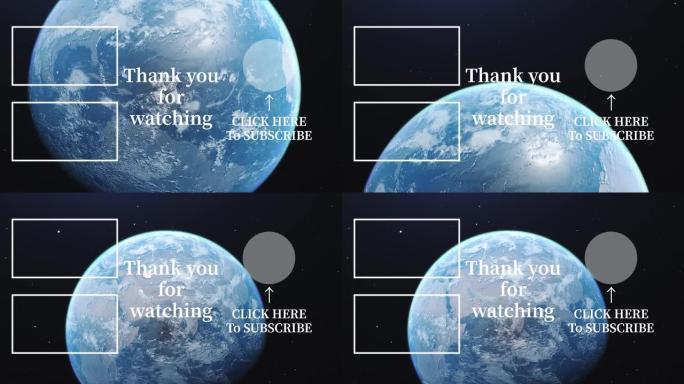 地球3DCG端卡结束屏幕运动图形