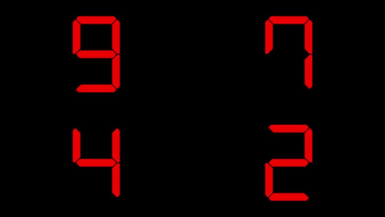 数字时钟倒计时计时器动画运动图形