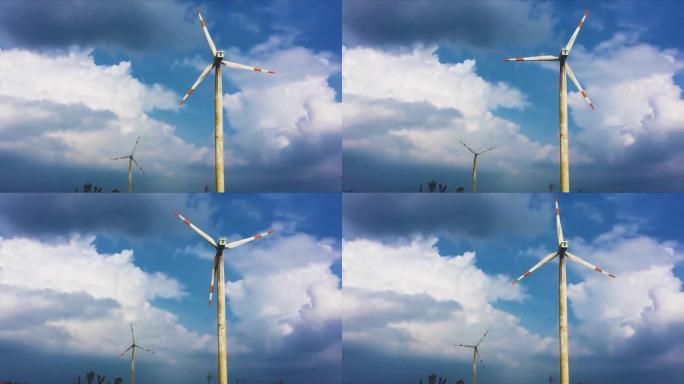 风车在晴天产生能量