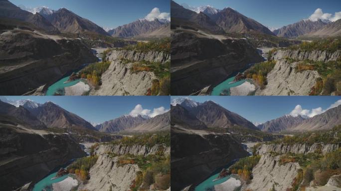 秋季喜马拉雅山的河流