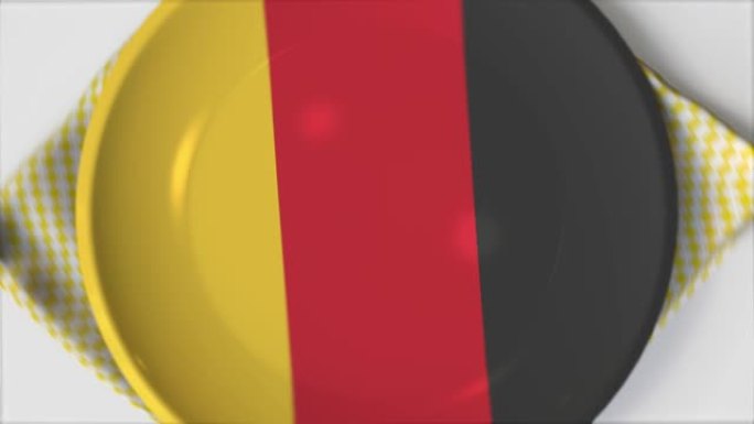 德国国旗在盘子上