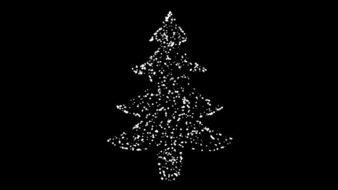 闪亮的圣诞树运动图形与夜晚背景