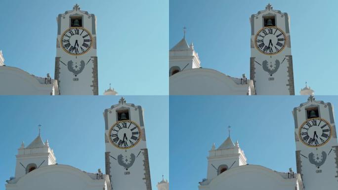 葡萄牙教堂，在塔维拉南部城镇的教堂。用稳定装置射击。