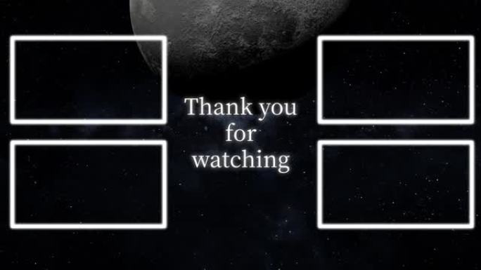 月亮空间结束卡结束屏幕运动图形