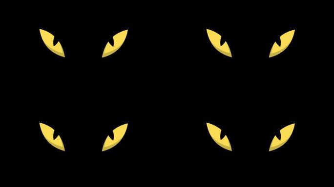 猫眨眼眼睛动画。4k视频