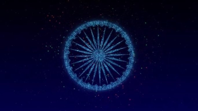 印度共和国日动画与阿育王脉轮