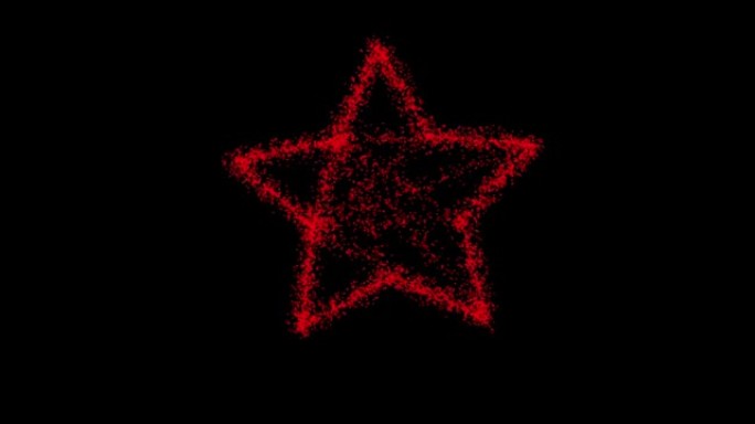 抽象技术红色3 d星来自动画点，粒子圈。混合模式