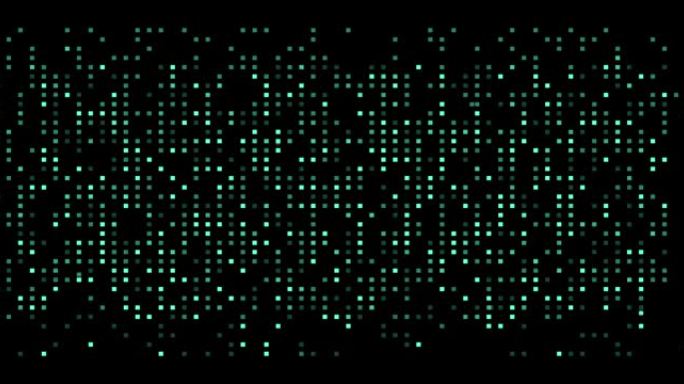 4k动画矩阵绿色蓝色网格。动画背景。高清设计元素。