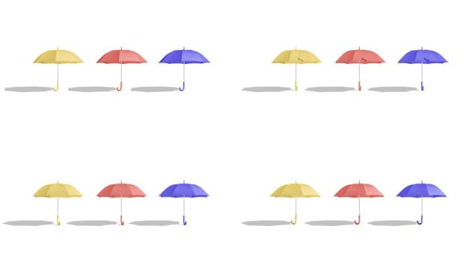 空白彩色开伞模型支架，环形旋转