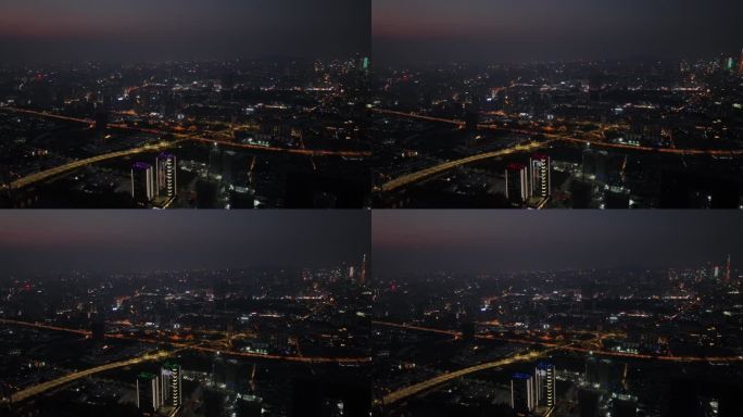 广州洛溪大桥夜景航拍2