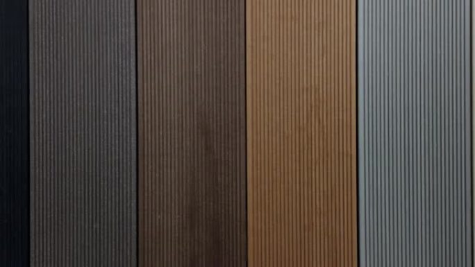 地板和饰面用不同类型和颜色的甲板