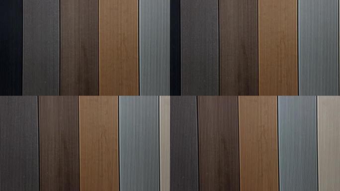 地板和饰面用不同类型和颜色的甲板