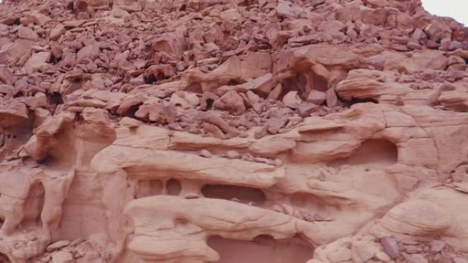 山区沙漠景观悬崖上的石头和岩石结构