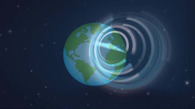 地球仪和太空日以继夜的动画