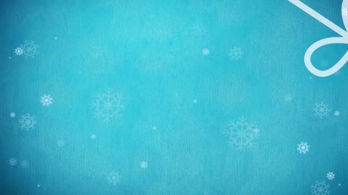 圣诞节小摆设上的雪的动画
