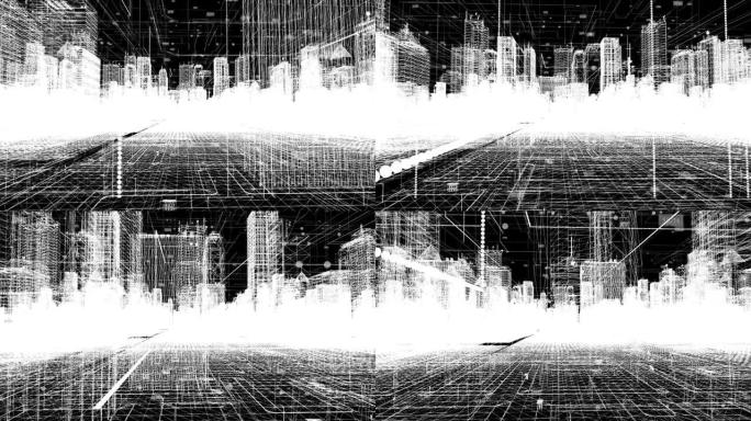 智慧城市的网络安全未来数字数据和技术的互联网与云计算的大数据使用人工智能，5g连接数据分析背景概念。