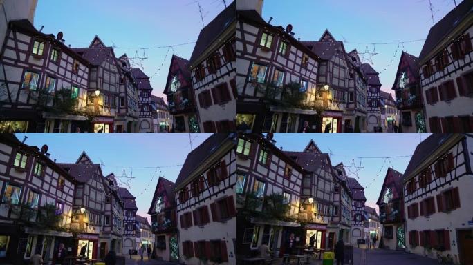 阿尔萨斯地区为圣诞节装饰