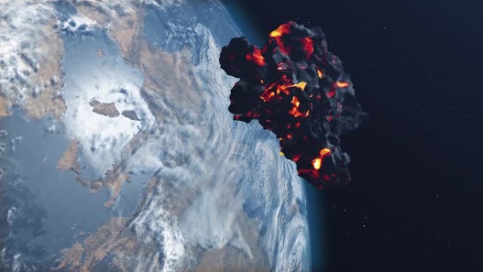 巨大的小行星流星岩石地球