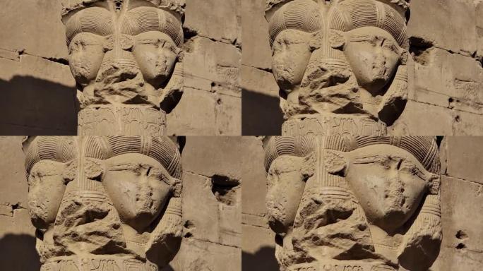 丹德拉神庙或哈索尔神庙。埃及。丹德拉是埃及的一个小镇。丹德拉神庙建筑群，是古埃及上世纪保存最完好的神
