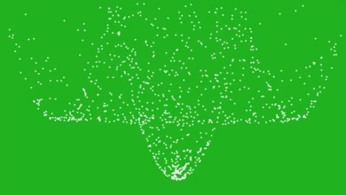粒子波绿屏运动图形