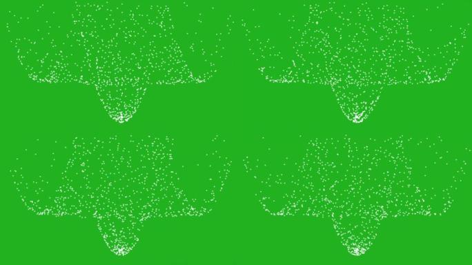 粒子波绿屏运动图形