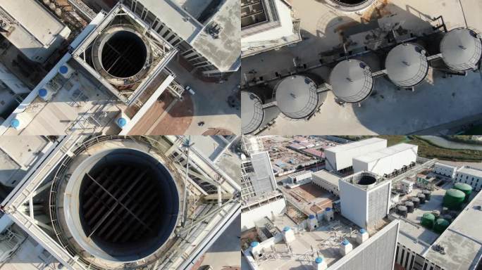 4K东莞产业园区完成楼顶污水处理罐航拍