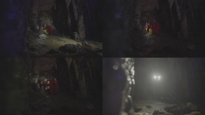 M1科研人员在山洞中考察2
