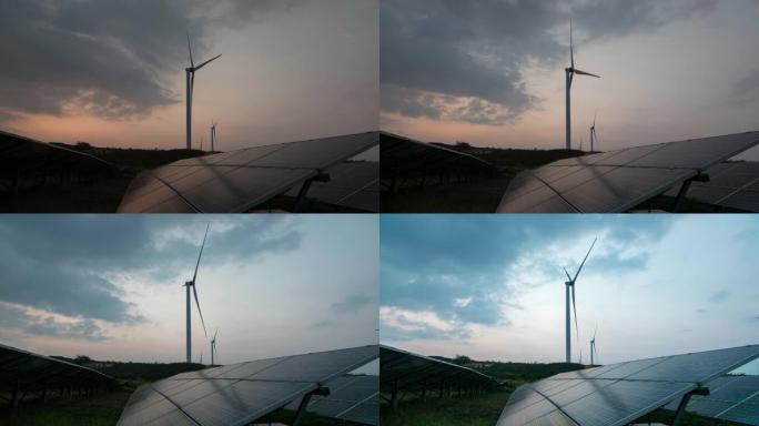 太陽能發電場和風力發電