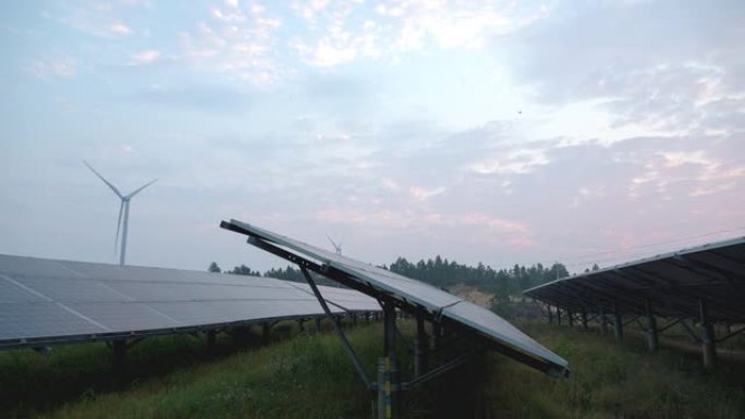 太陽能發電場和風力發電