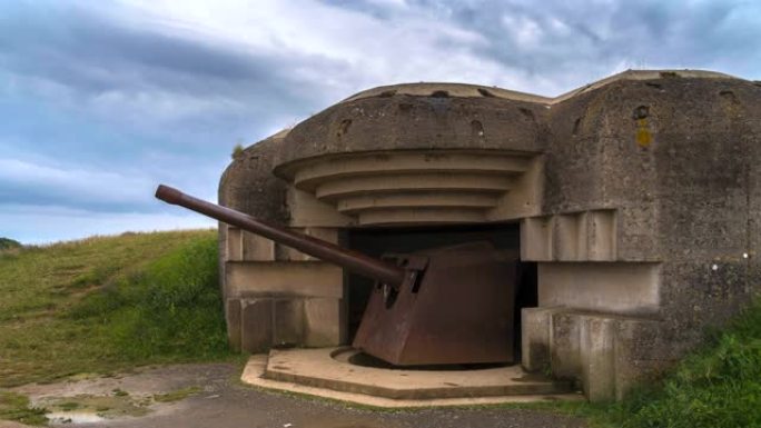 在滨海朗格斯的德国碉堡和大炮