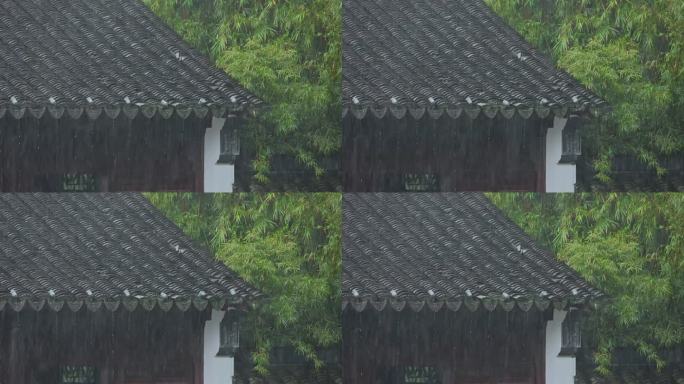 屋檐雨滴雨天雨水雨景