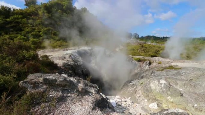 新西兰罗托鲁瓦的热泥浆池