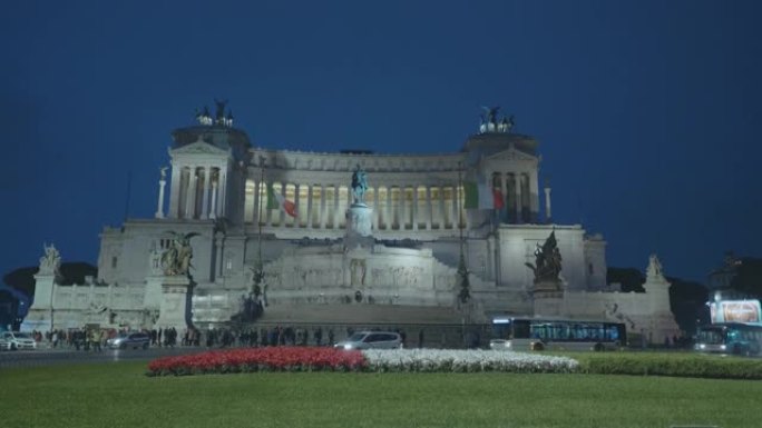 4k维托里奥·埃马努埃莱二世纪念碑维克多·伊曼纽尔二世国家纪念碑或祖国祭坛视频