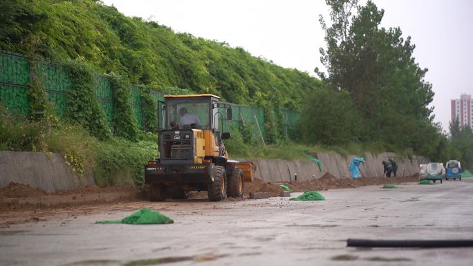 园林绿化工程-路灯铺线排水管道